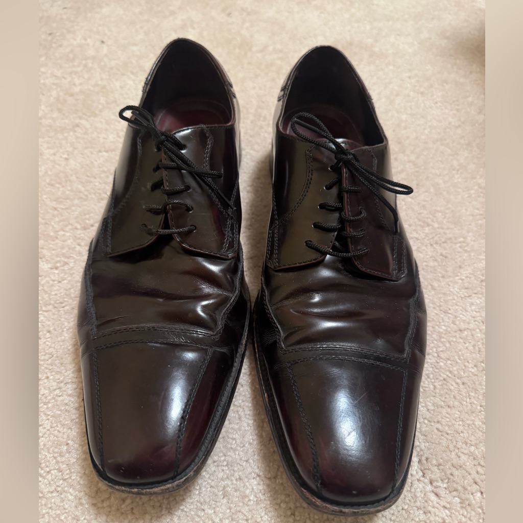 Johnston & Murphy Gillum Runoff Oxford Size 10 Dark Brown Guc